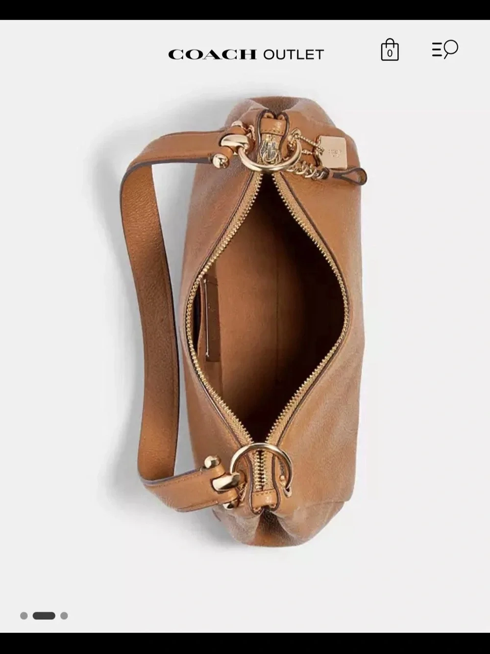 COACH MIA Tan Leather Shoulder Bag